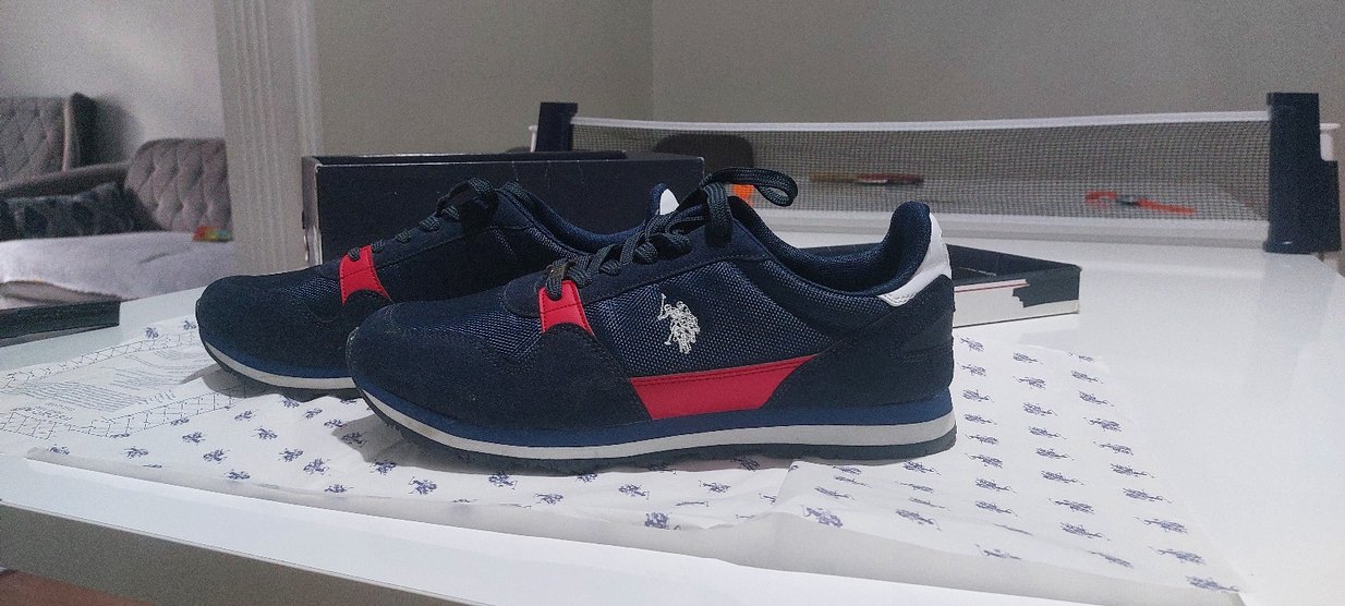 Erkek Lacivert Spor Ayakkabı Bağcıkları - Görsel 3