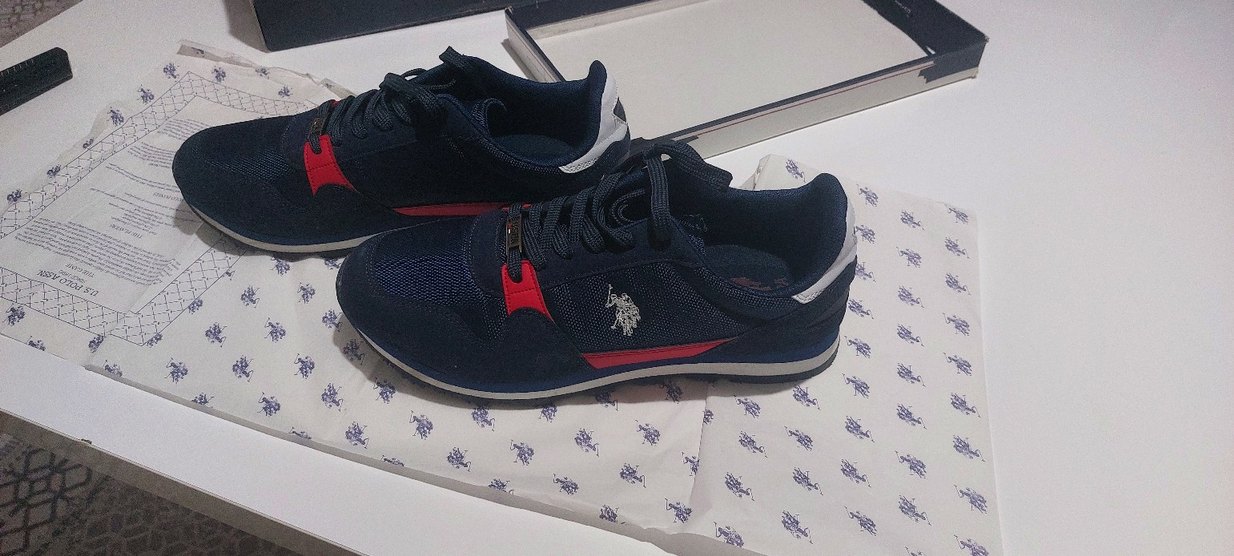 Erkek Lacivert Spor Ayakkabı Bağcıkları - Görsel 2