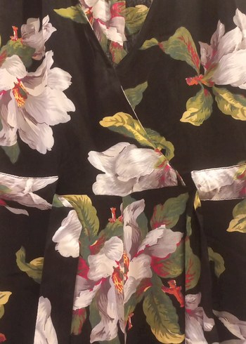 Çiçek Desenli Kemerli Uzun Tulum - Görsel 4