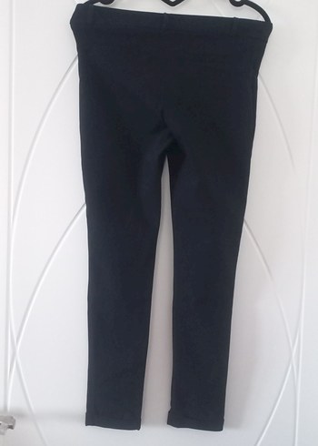 Siyah Kadın Kumaş Pantolon Midi Boy - Görsel 3