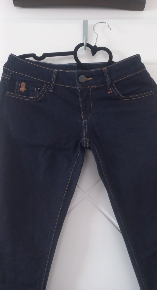 Lacivert Midi Boy Kadın Denim Pantolon - Görsel 2