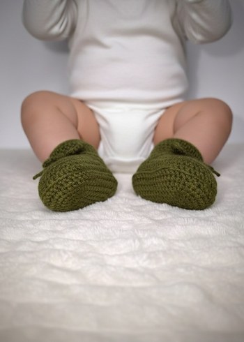 El Örgüsü Bebek Mokasen Tarz Patik - Görsel 4