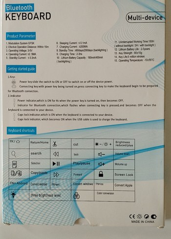 Bluetooth Çok Renkli Klavye, Şarjlı, Wi-Fi - Görsel 4