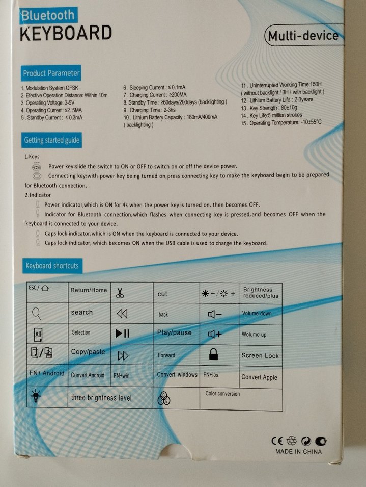 Bluetooth Çok Renkli Klavye, Şarjlı, Wi-Fi - Görsel 4