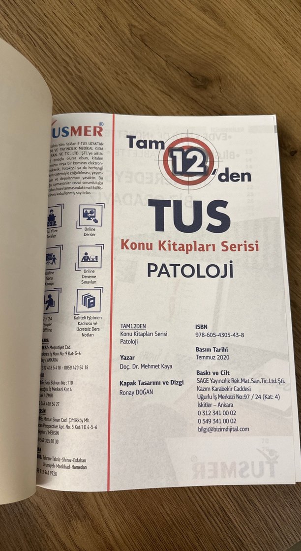 Tam 12'den TUS Patoloji Kitabı - Görsel 3