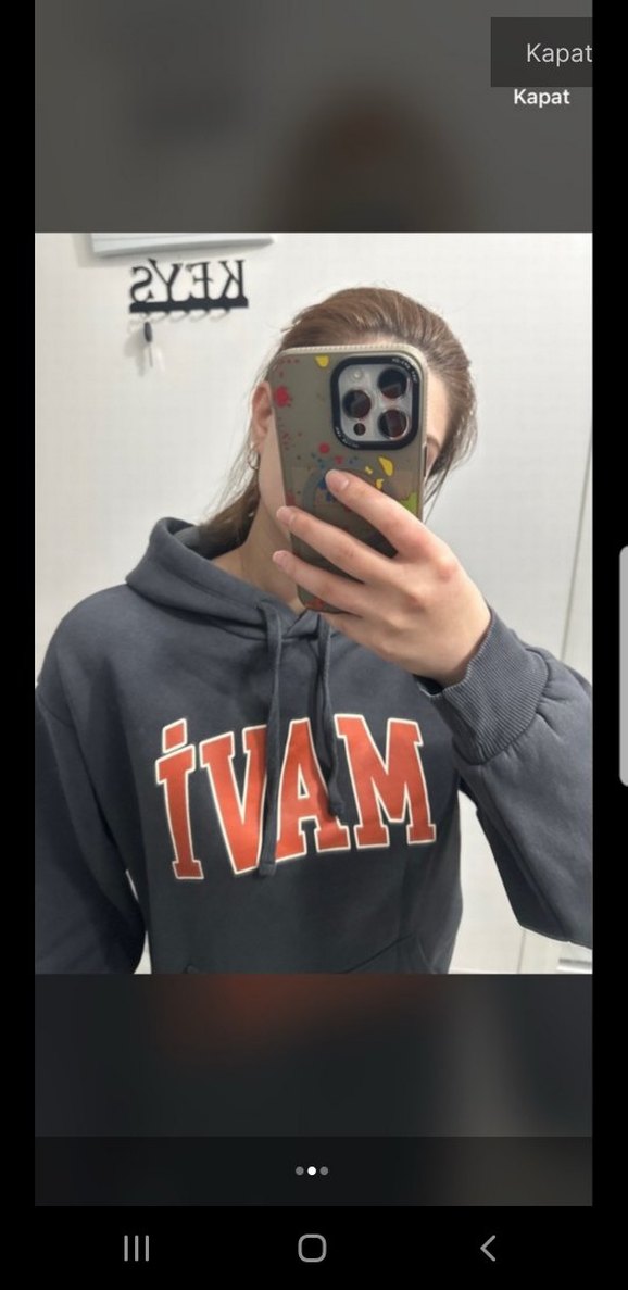 Gri Kapüşonlu Rahat Kesim Sweatshirt - Görsel 2