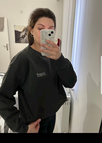 Mavi Gri Kadın Sweatshirt - Görsel 3