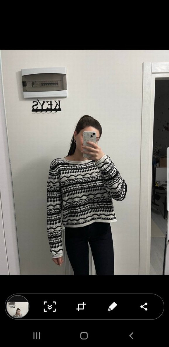 Mavi Kadın Kazak - Görsel 2