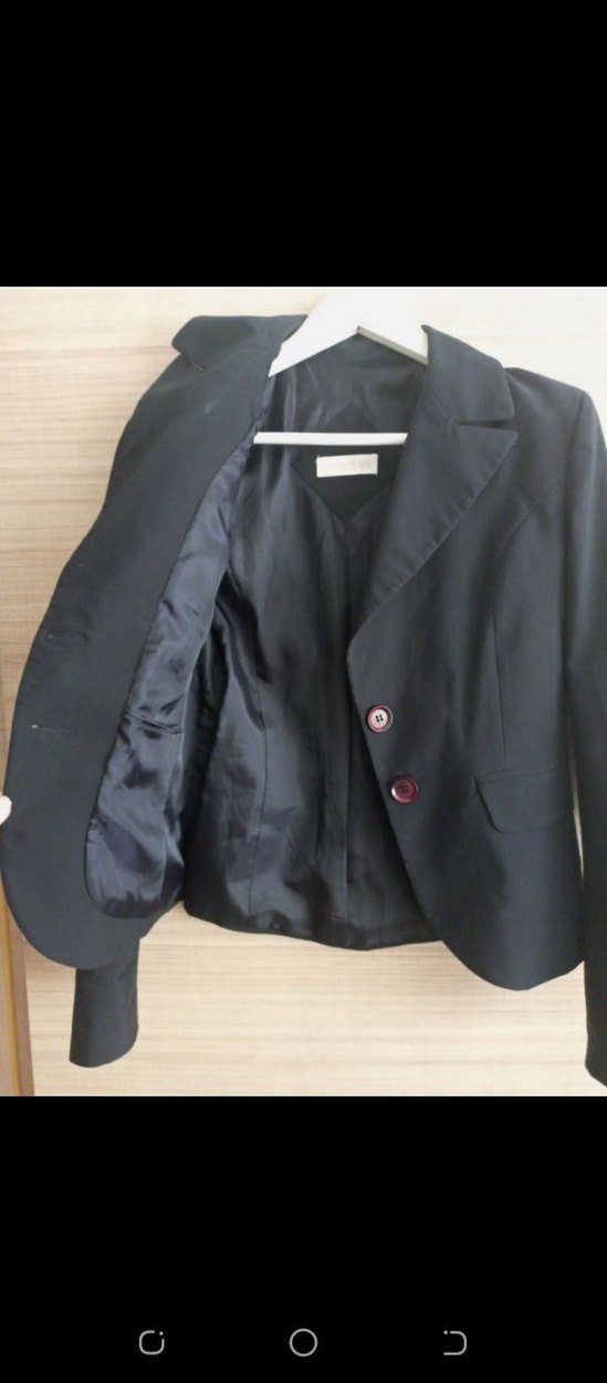 Düğmeli Siyah Kadın Blazer Ceket - Görsel 2