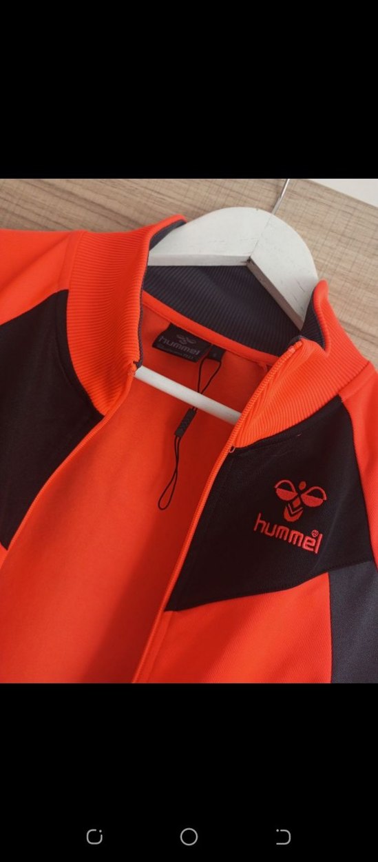 Kırmızı Hummel Fermuarlı Spor Ceket - Görsel 2