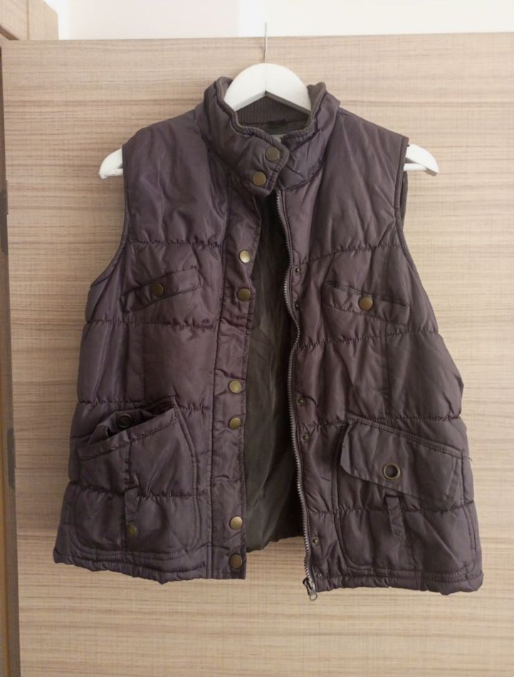 Düğmeli Kahverengi Kadın Yelek - Görsel 2