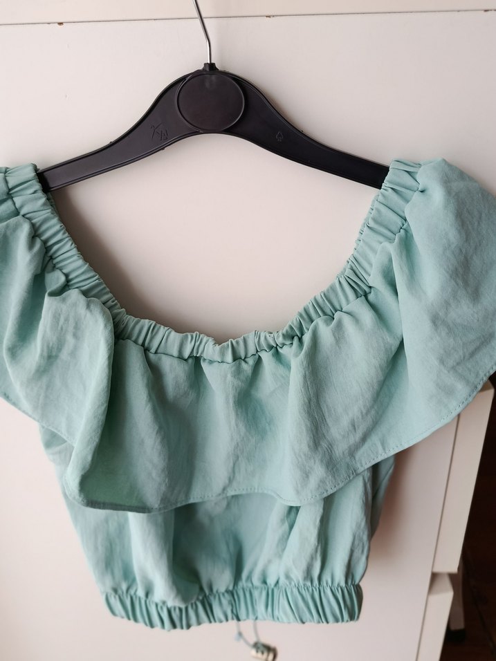 Kadın Turkuaz  Mini Bluz - Görsel 3