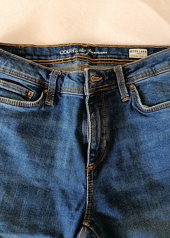 Kadın Lacivert Regular Fit Midi Kot Pantolon - Görsel 2