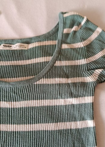 Çizgili Triko, Kısa Kollu - Görsel 2