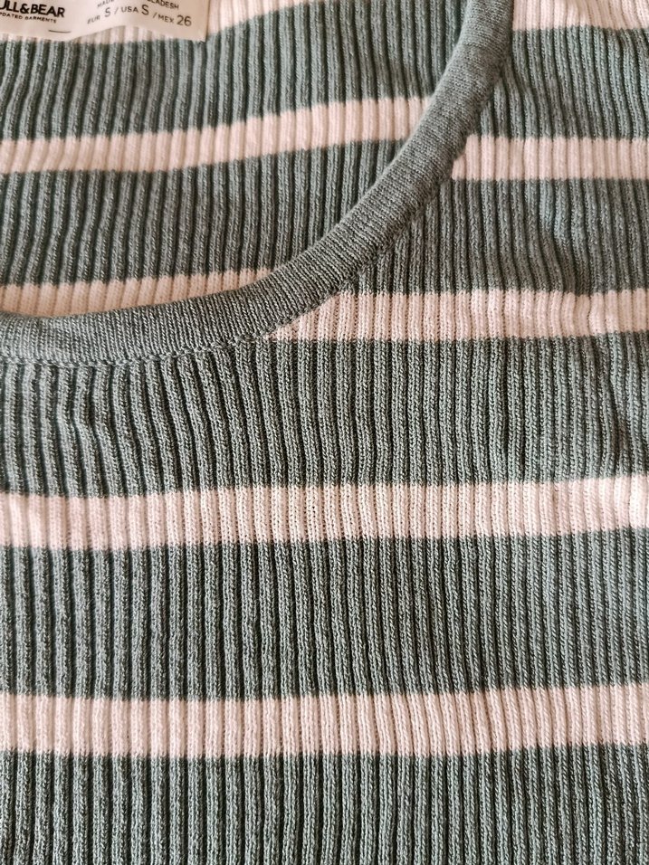 Çizgili Triko, Kısa Kollu - Görsel 3