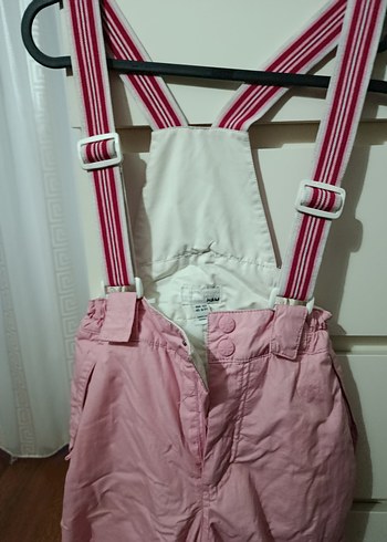 H&M kız Çocuk Pembe Ayarlanabilir Askılı kar pantolonu - Görsel 2