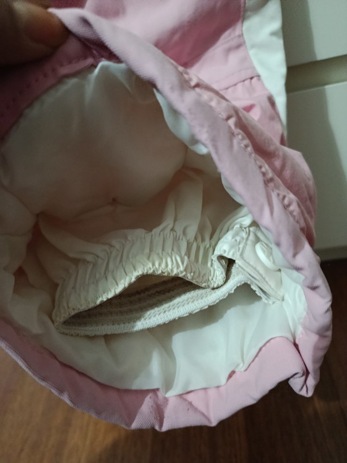 H&M kız  Çocuk Pembe Ayarlanabilir Askılı  kar pantolonu - Görsel 4