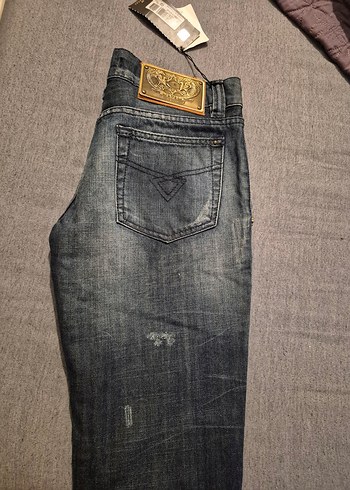 Just Cavalli Koyu Mavi Yikamali Slim Fit Jean