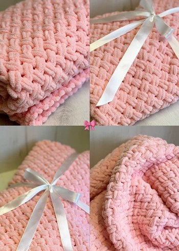 Örgü Battaniye sicak yumusacık bebeklere özel - Görsel 2