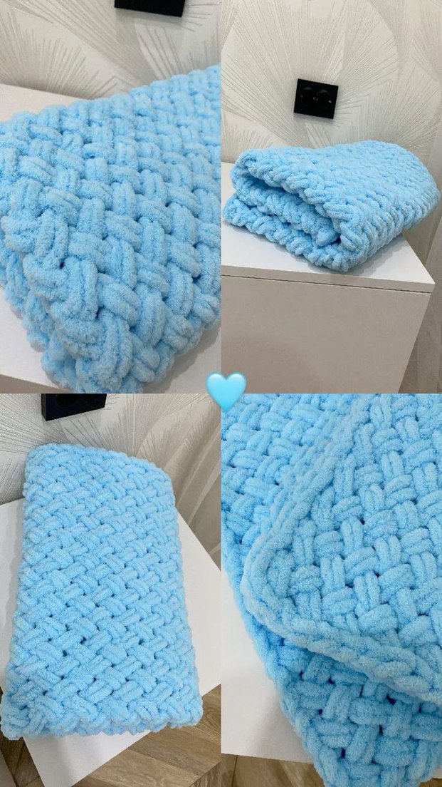 Örgü Battaniye sicak yumusacık bebeklere özel - Görsel 3