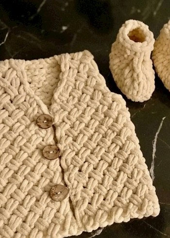 Bebek yelek örgüsü ve set halinde set fiyatlari degisiyor - Görsel 9