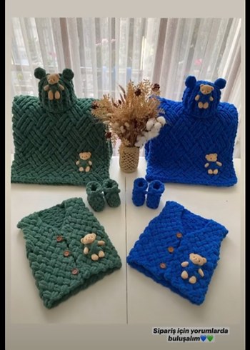 Bebek yelek örgüsü ve set halinde set fiyatlari degisiyor - Görsel 7