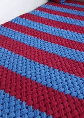 Renkli Örgü Desenli Battaniye - Görsel 2