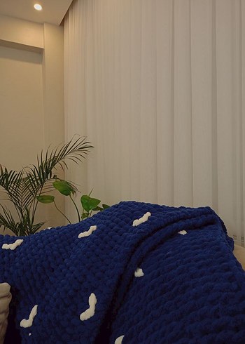 Kalın Örgü Battaniye Alize puffy - Görsel 2