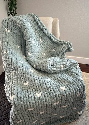 Kalın Örgü Battaniye Alize puffy - Görsel 4