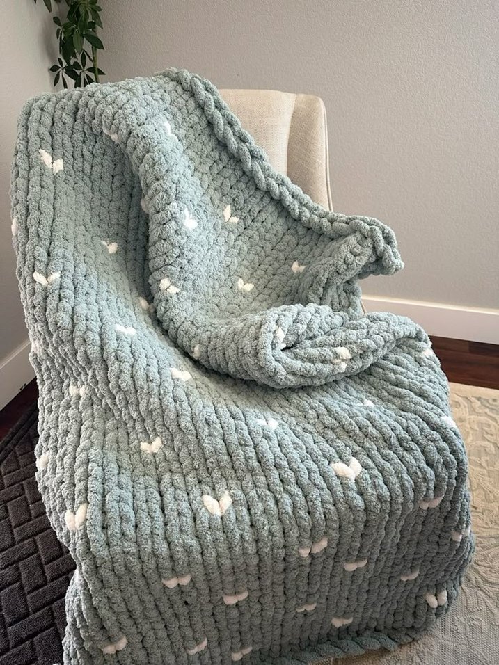 Kalın Örgü Battaniye Alize puffy - Görsel 4