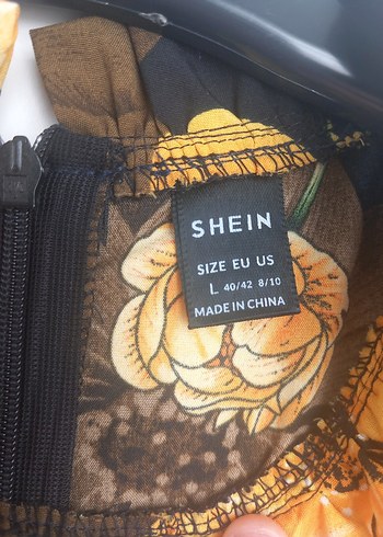 Uzun Sarı Çiçekli Bohem Elbise - Görsel 4