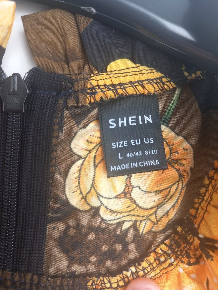 Uzun Sarı Çiçekli Bohem Elbise - Görsel 4