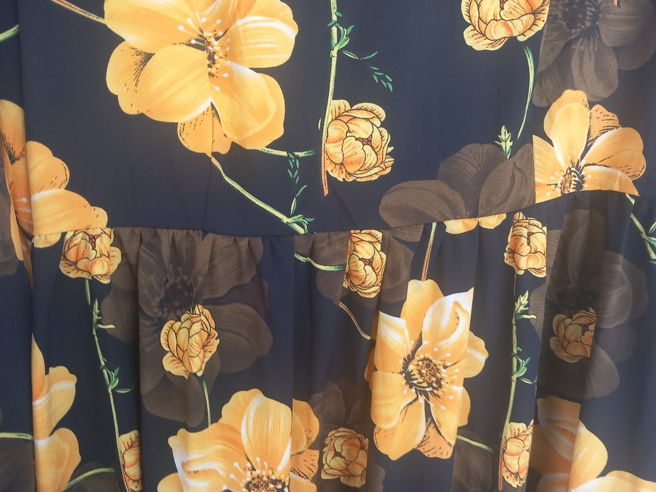 Uzun Sarı Çiçekli Bohem Elbise - Görsel 3