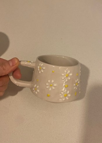 Beyaz Seramik Kupa Bardak - Görsel 3