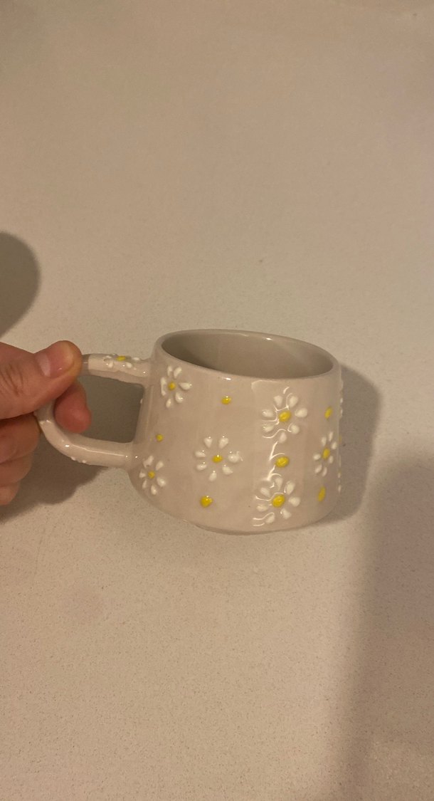 Beyaz Seramik Kupa Bardak - Görsel 3