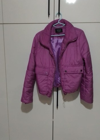 Mor Düğmeli Kadın Ceket - Görsel 2