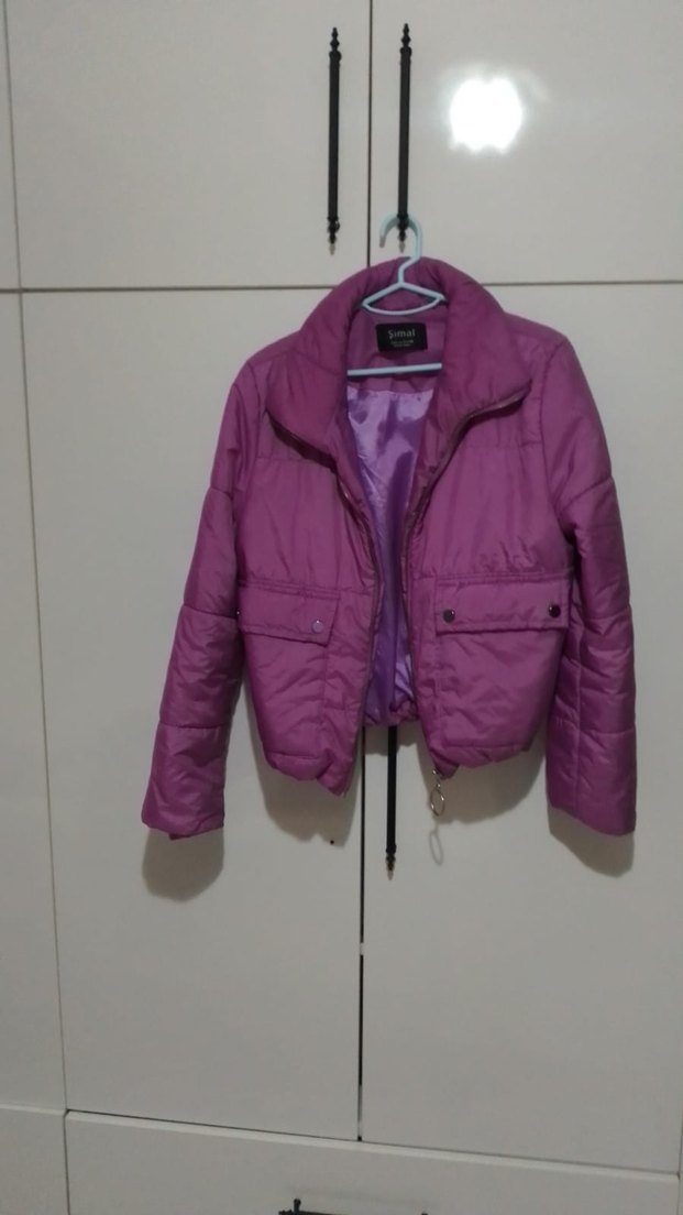 Mor Düğmeli Kadın Ceket - Görsel 2