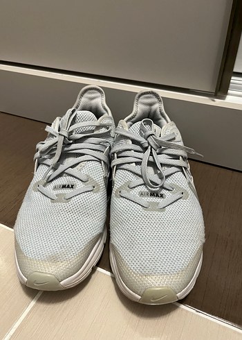 Gri Beyaz Bağcıklı Kadın Spor Ayakkabı - Görsel 2