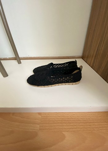 Kadın Siyah Örgü sandalet - Görsel 2