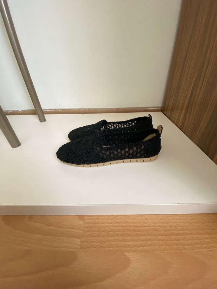 Kadın Siyah Örgü sandalet - Görsel 2