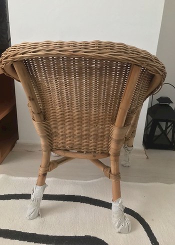 İkea agen rattan hasır çocuk sandalyesi - Görsel 4