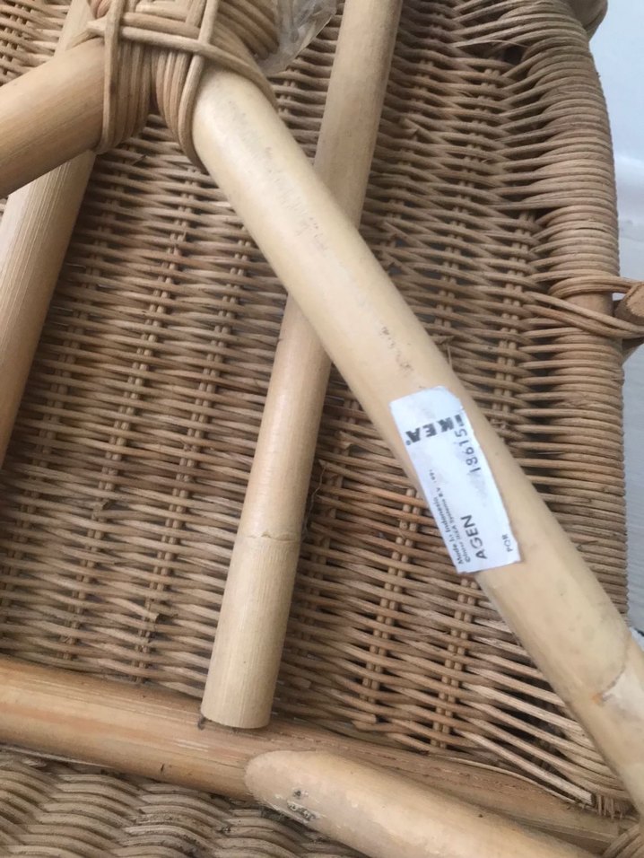 İkea agen rattan hasır çocuk sandalyesi - Görsel 5