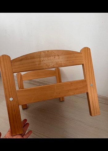 İkea duktıg ahşap oyuncak Bebek Yatağı - Görsel 3