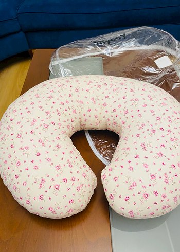 Pembe Çiçek Desenli Hamile ve Emzirme Yastığı - Görsel 4