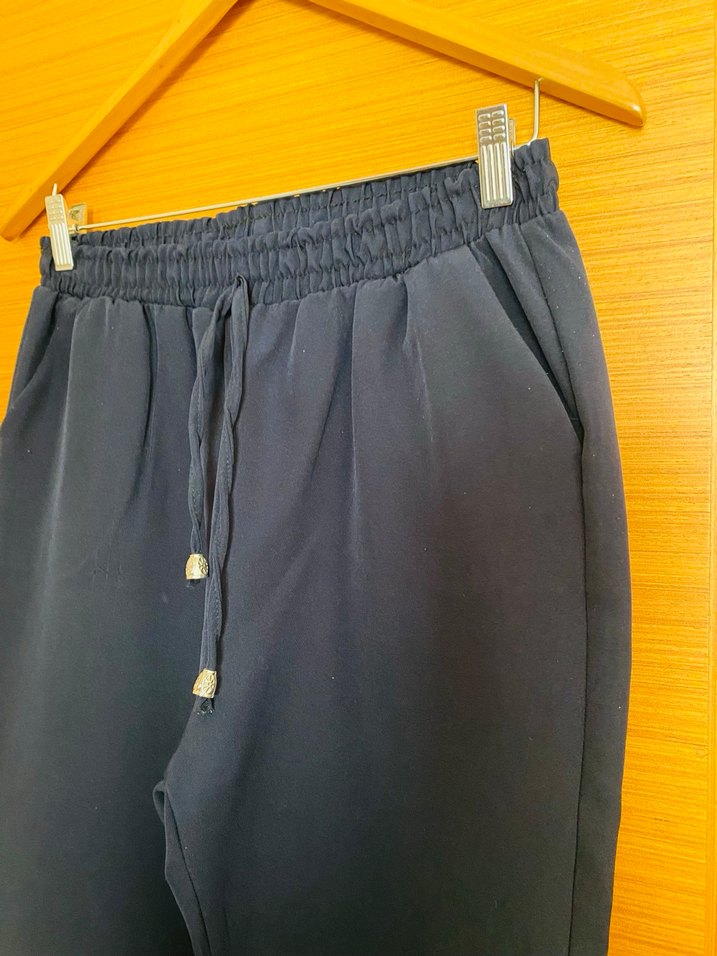 Kadın Lacivert Rahat Kesim Pantolon - Görsel 3