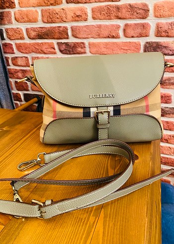 Mint yeşili Deri Burberry Kadın Çanta - Görsel 2