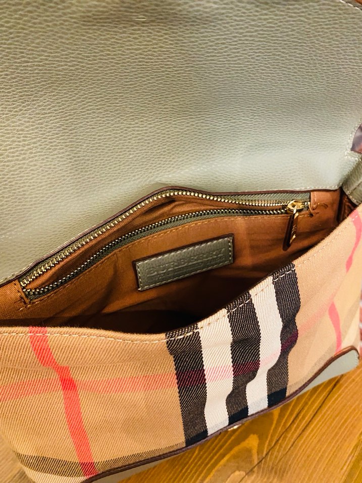 Mint yeşili Deri Burberry Kadın Çanta - Görsel 4