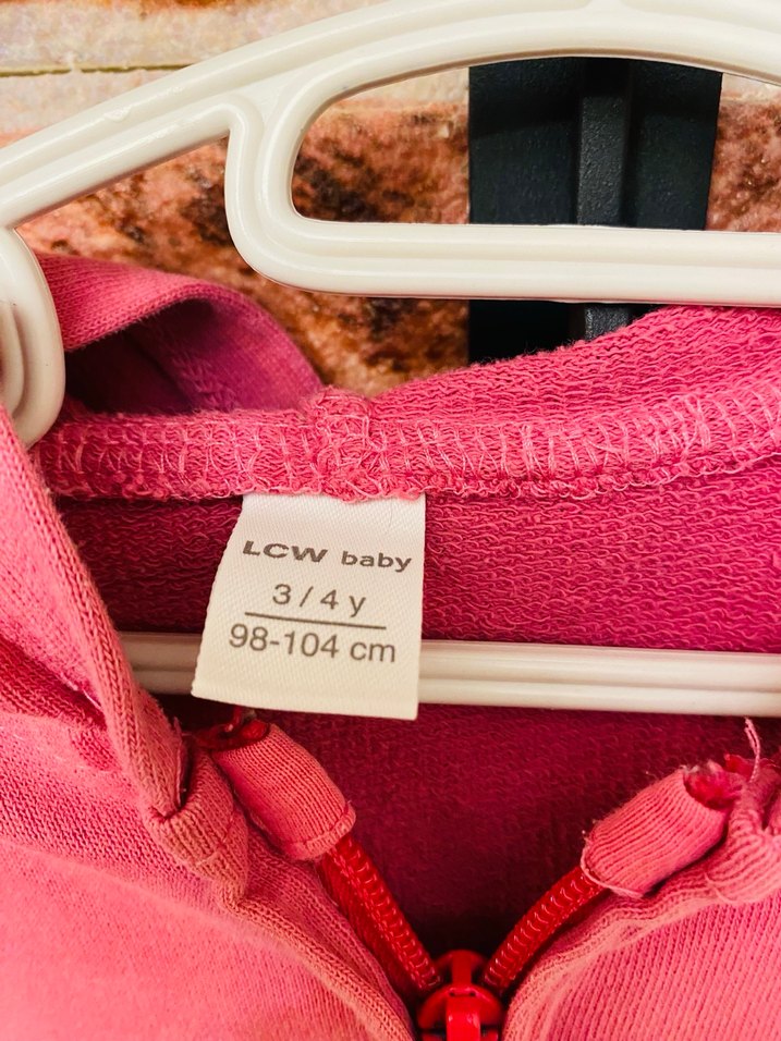 Kız Çocuk Kapüşonlu Fermuarlı Sweatshirt - Görsel 3