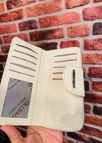 Ekru  Kadın Tokalı Cüzdan - Görsel 2