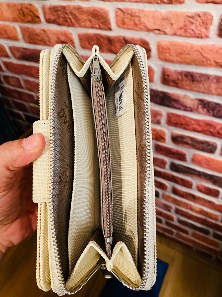 Ekru  Kadın Tokalı Cüzdan - Görsel 5